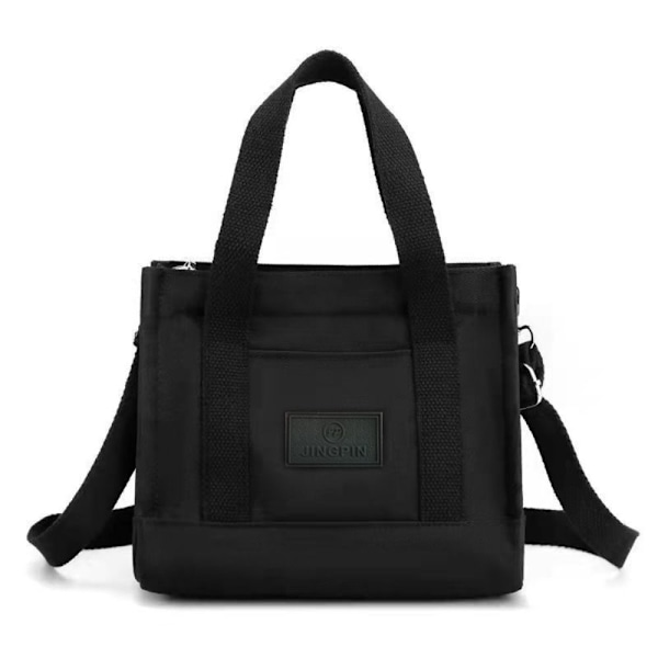 Lærred Tote Bag Student Skuldertaske SORT black