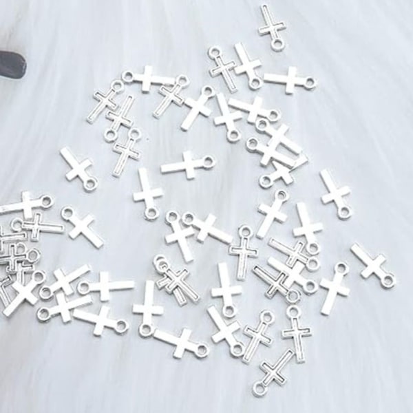 Cross Charms metalliset riipushelmet Mini Cross avaimenperä