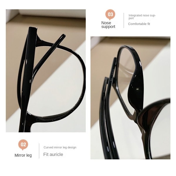 Anti-Blue Light Glasses Neliömäiset silmälasit MUSTA MUSTA Black