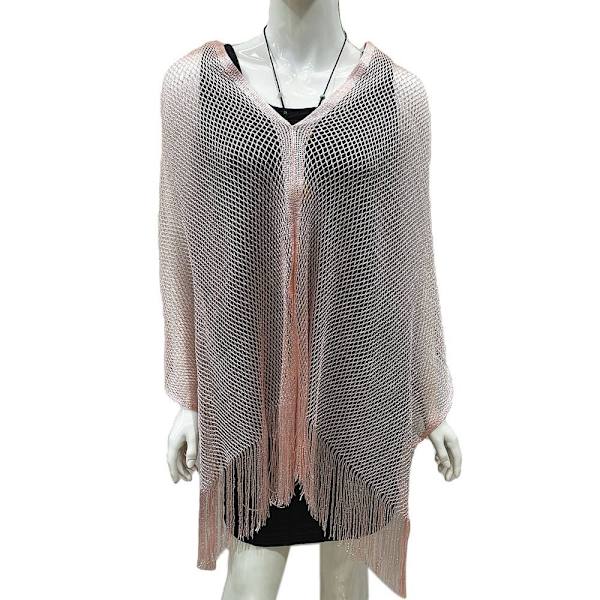 Hollow Tofs Sjal Temperament Cardigan ROSA Pink