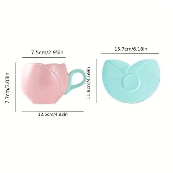 Kaffekrus Fad Sæt Flower Mark Cup ABRIKOS Apricot