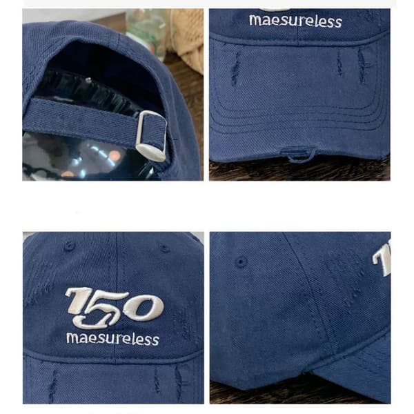 Bokstavbrodert baseballcaps, knekt andenebb-lue, GRÅ grey