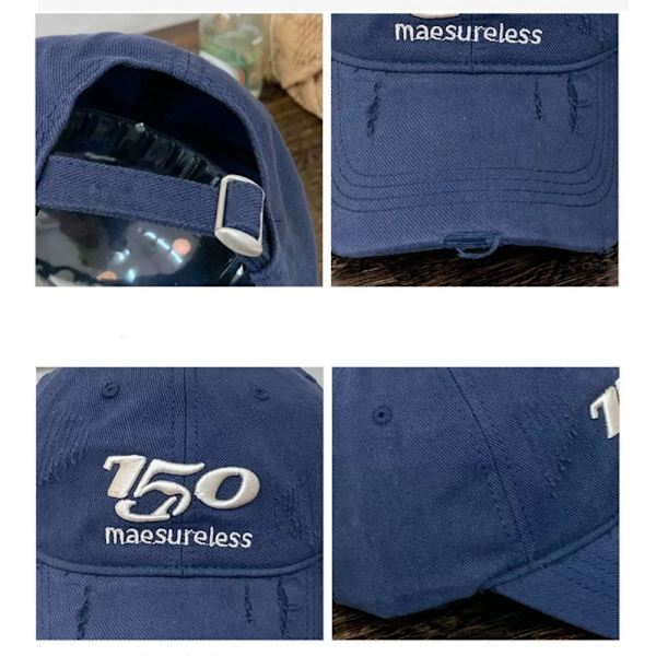 Brevbrodert baseballcap Broken Duck Tongue Hat BLÅ blue