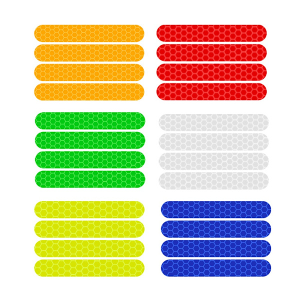 8 STK Reflekterende Stickers Hjelm Stickers ORANGE orange