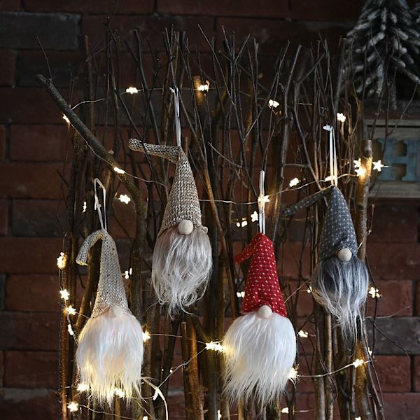 Christmas Faceless Doll Joulukoristeet HARMAA grey