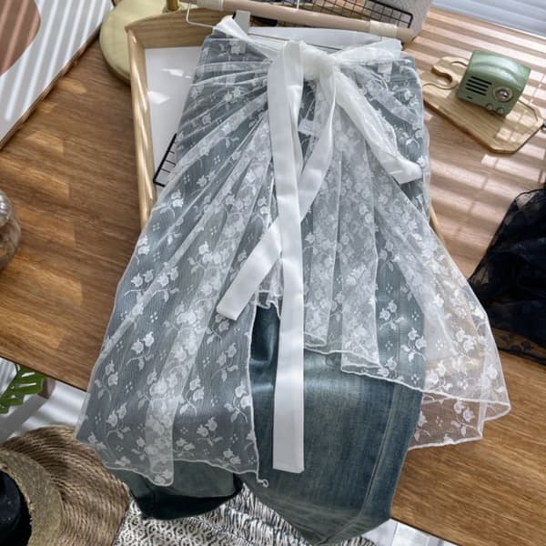Snörkjol Omlottkjolar VIT white