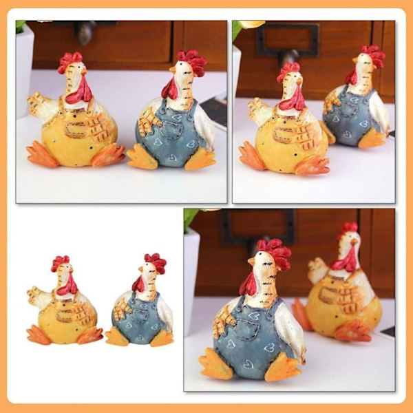 Kyllingefigurer Kyllingemodel 2STK 2STK 2PCS