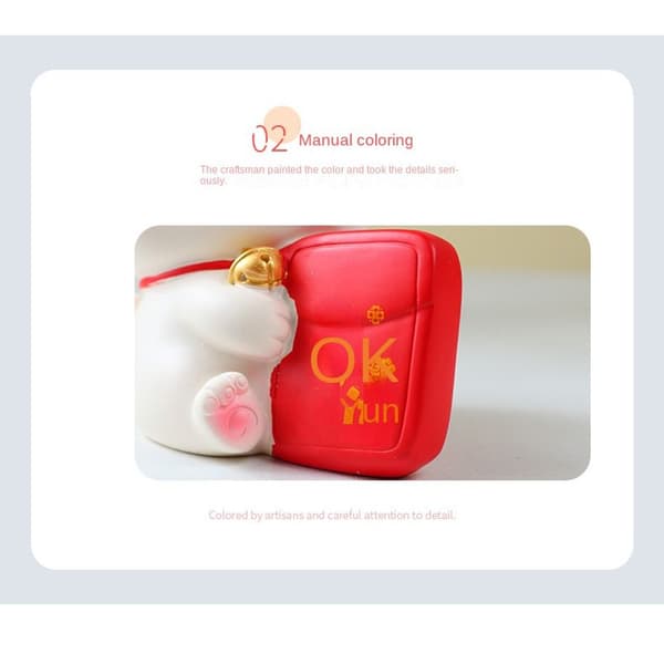 Lucky Cat Ornament Kattehus Figurer D D D