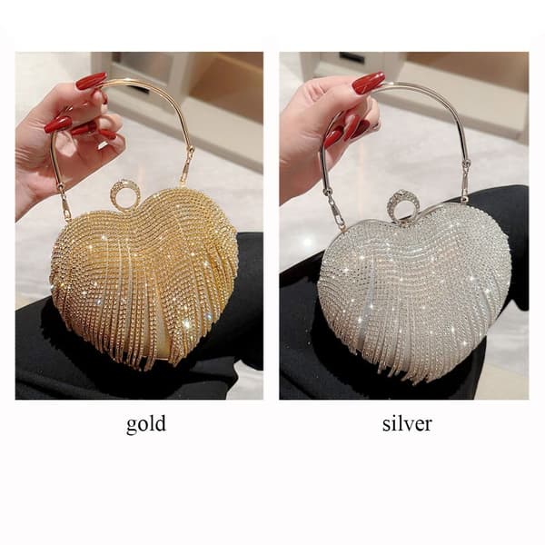 Kvällsväska Middagsväska SILVER silver