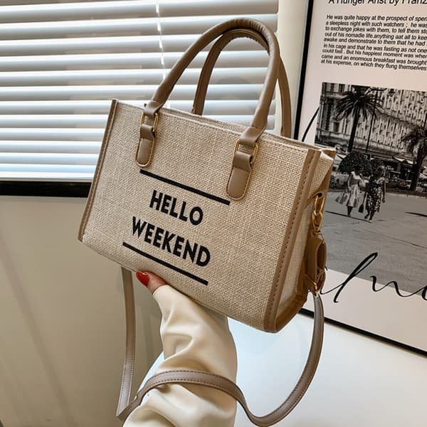 Axelväska Kanvasväska KHAKI Khaki