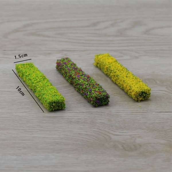 3 ark miniatyr trädgårdsdekor hållbar statisk 3 3 3