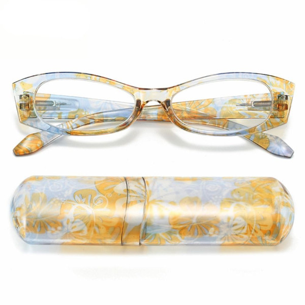 Læsebriller med æskebrille GUL 100 100 yellow 100-100