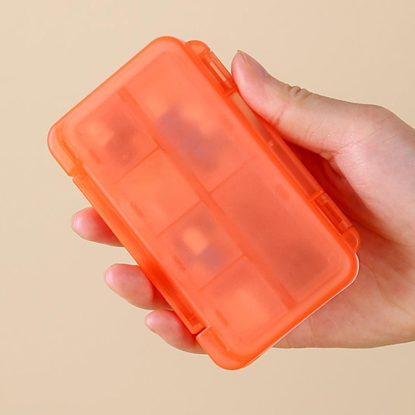 6 Grid Pills Box Daily Pille Etui GRÅ grey
