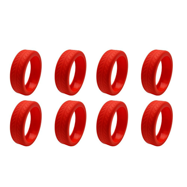 4/8 kpl Matkatavarapyörät Suojat Matkatavarapyörät Kengät PUNAINEN red 8pcs-8pcs