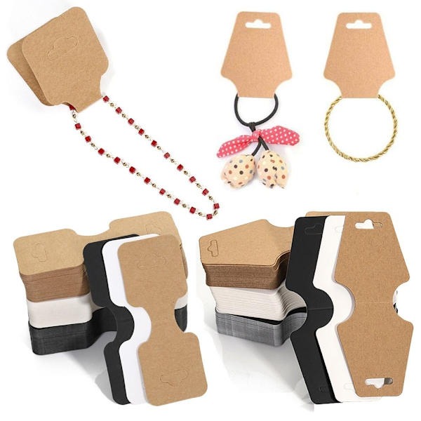 50ST Smyckesförpackningskort Displayhållare Kartong 2-BRUN2 2-Brown2
