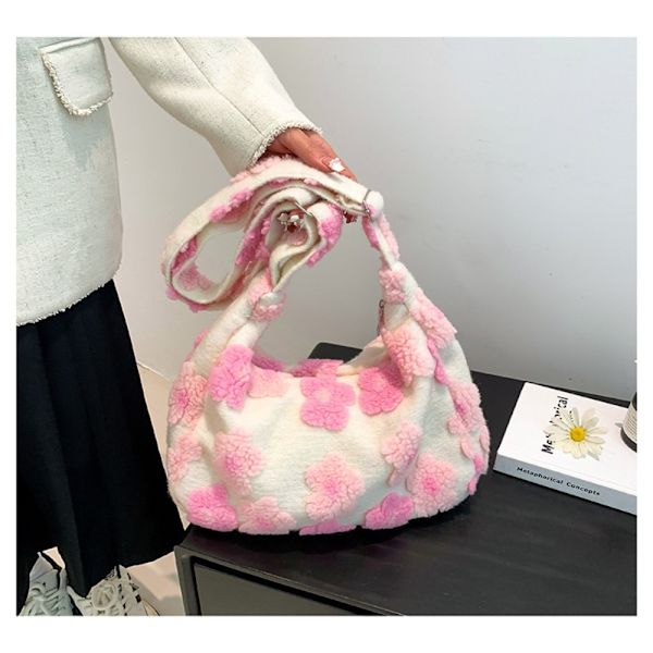 Dame Taske Dame Fluffy Tote Bag BLÅ blue