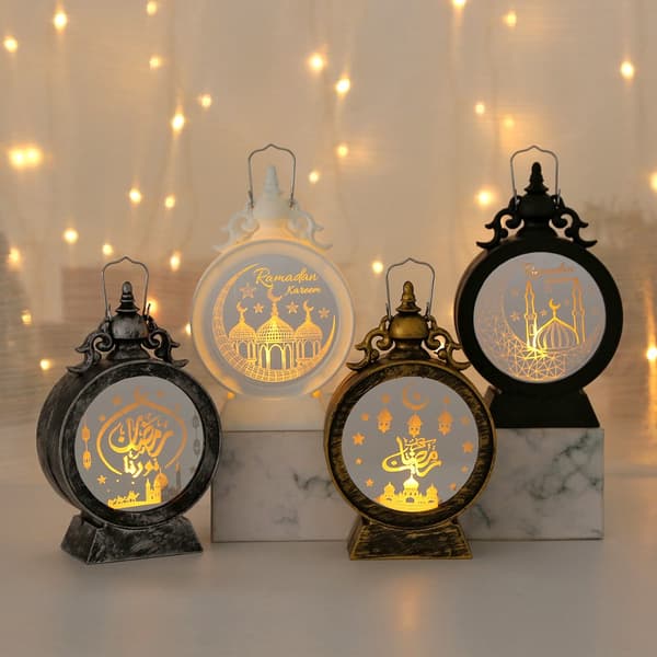 Ramadan Kareem Led Lykta Ramadan Ljuslykta SILVER silver