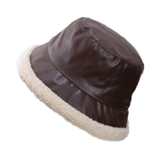 Patchwork Hatt Plysjkant Hatt BEIGE Beige