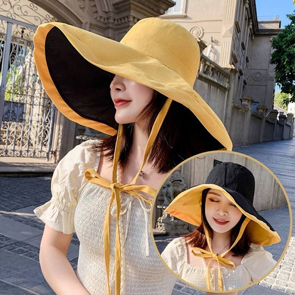 Bucket Hat Beach Cap GUL Yellow
