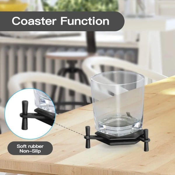 Kaffekrusholder Drikkevarestabler SORT Black