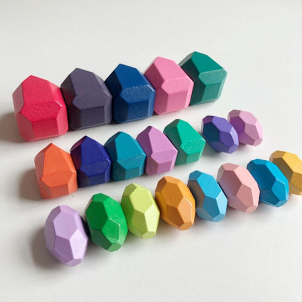 Rainbow-puiset kivipinoavat lohkot A-10KPL A-10KPL A-10pcs