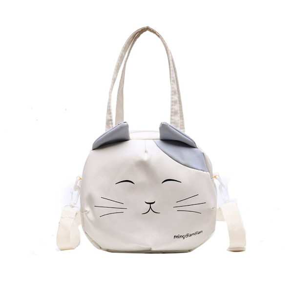 Crossbody axelväska skolväska VIT S white S