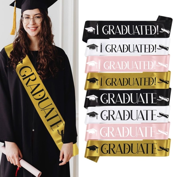 JEG GRADUATED Sash Graduate Shoulder Strap WHITE JEG GRADUATED I white I GRADUATED-I GRADUATED