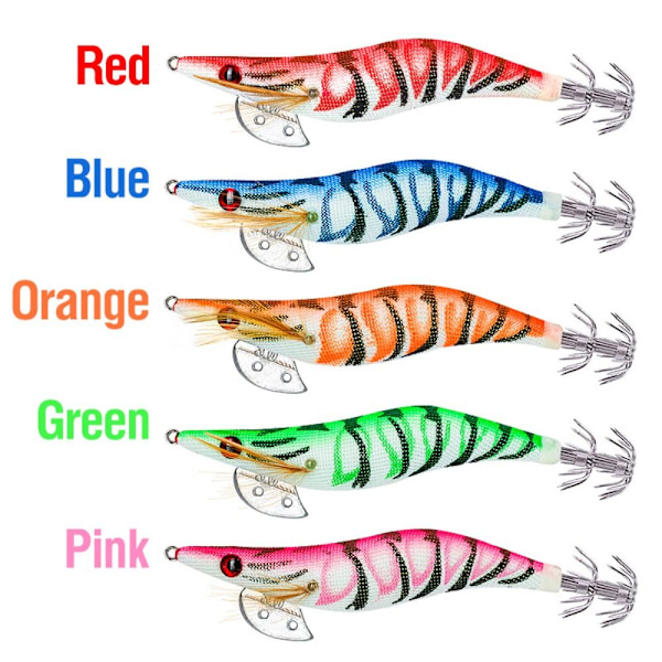 Puiset katkaravun vieheet Squid koukku 8cm/7.6GGREEN GREEN 8cm/7.6gGreen