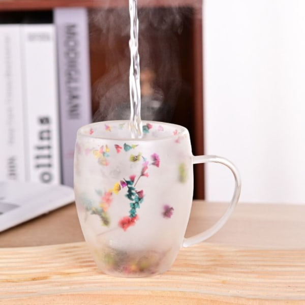 Tørre blomsterkopp Dobbelvegg glasskopp #3 350ML #3  350ml