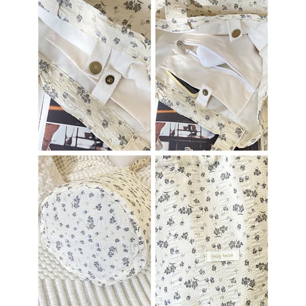 Bucket Axelväskor Tote Handväskor Eco Shoppingväska WHITE