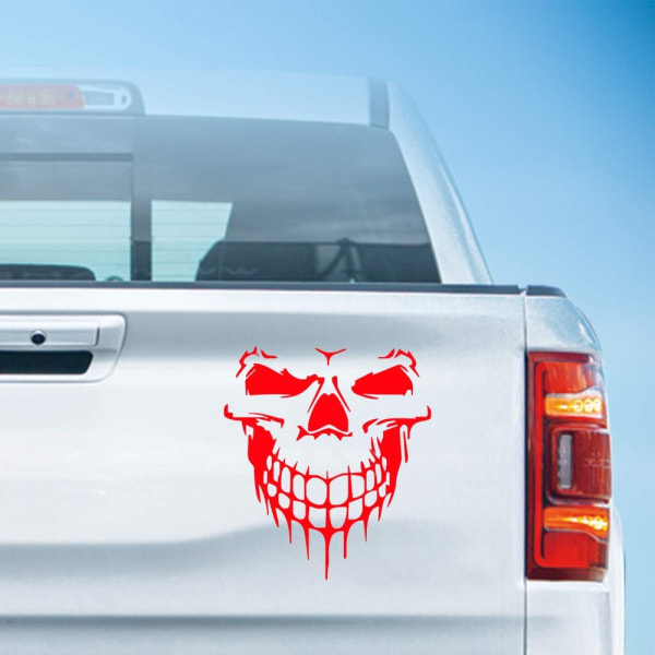 2 stk Skull Car Stickers Decals Reflekterende Skull Car Window