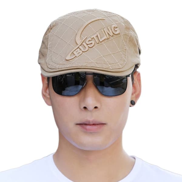 Beret Lue Cabbie Flat Cap SVART Black