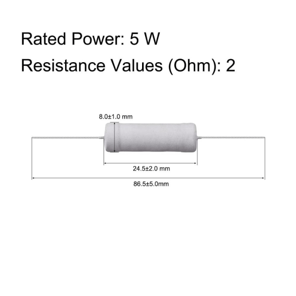 2 Ohm Resistor Metal Oxide Film Resistors 1PC 1PC 1pc