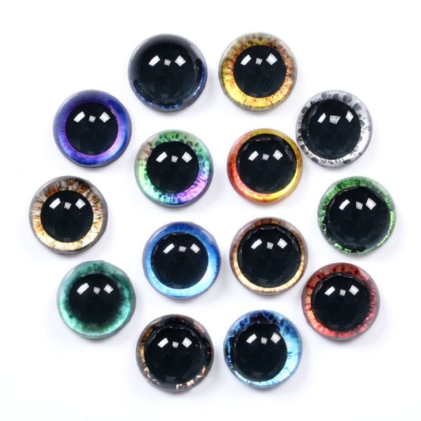 20 stk/10 par Eyes Crafts Eyes Puppet Crystal Eyes 16MM-FARGE 16mm-color random