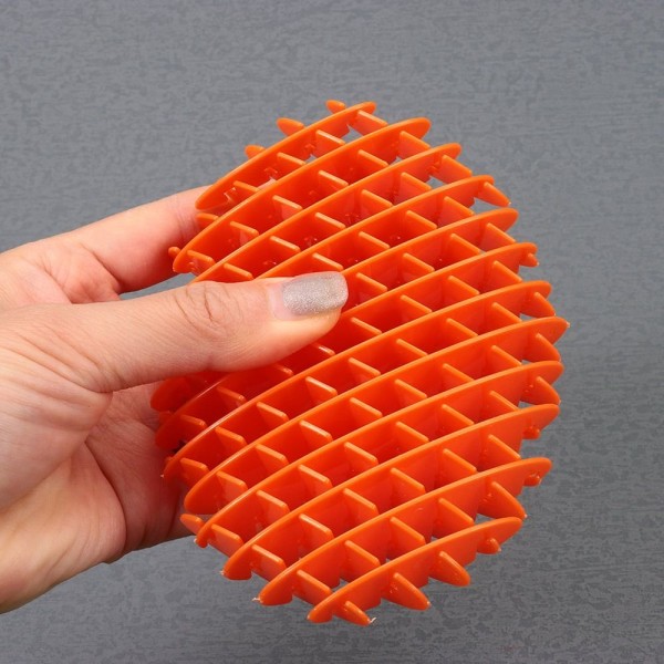 Worm Big Fidget Toy 3D Printed Elastisk Mesh ORANGE orange