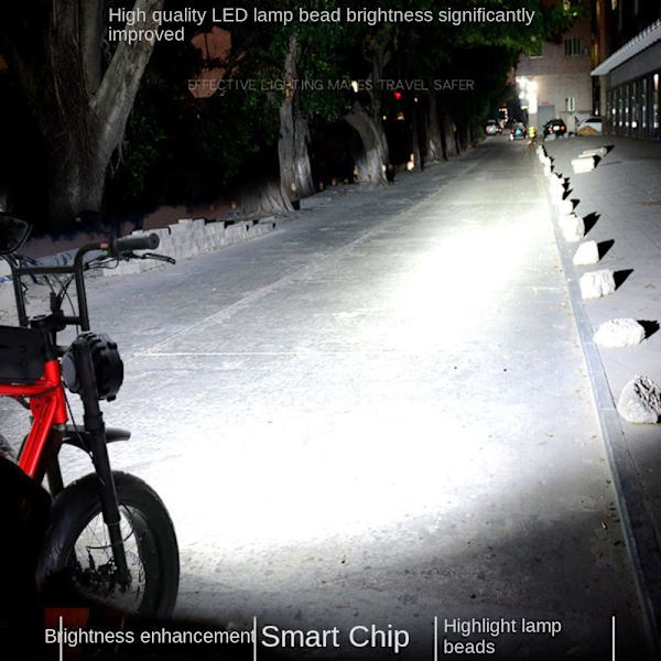 E-Bike Frontlykter Elsykkellys Sykkel Frontlykt 36V-48V