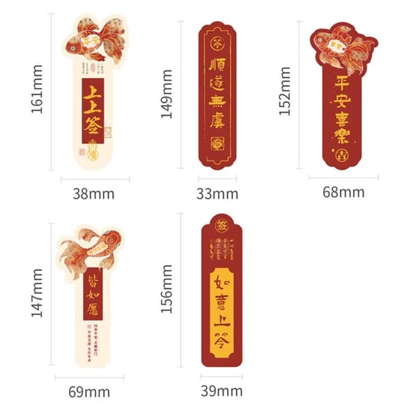 5 stk. Bokmerker Boksideklips 5PCS4 4 5Pcs4
