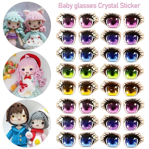 Cartoon Eyes Stickers Anime figur dukke 10MM 10MM 10mm