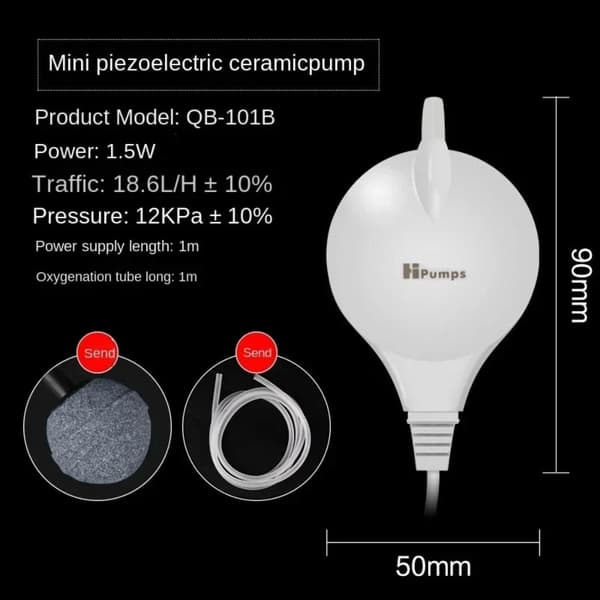 Akvarium Luftpump Luftkompressor Syre Luftpump EU plug