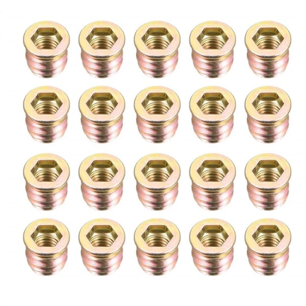 20 stk gjengede innsatser for treinnsatsmuttere M8*13 M8*13 M8*13