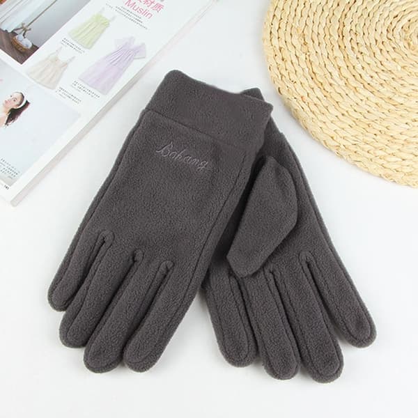 Damehandsker Fuld Finger Votter SORT&GRÅ DAME black&grey women