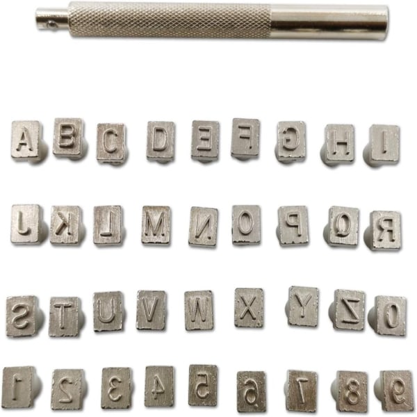 Store bokstaver og tall Stempelsett Alfabetstempelverktøysett