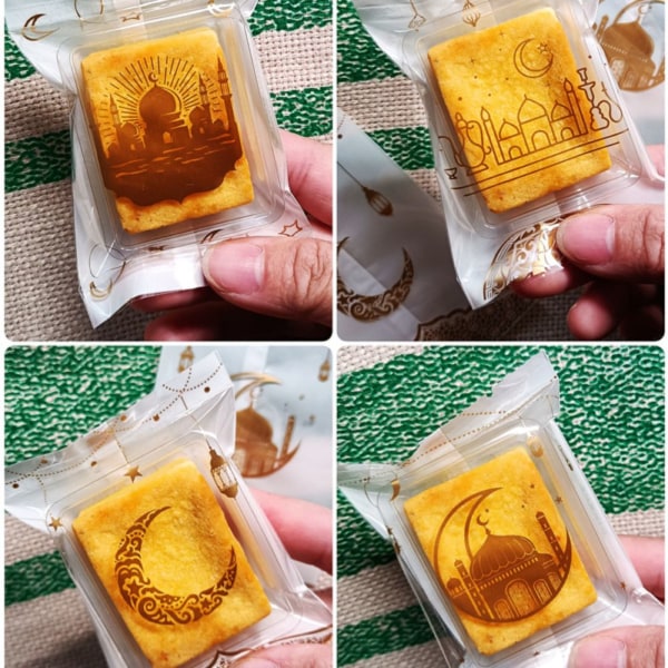100 stk Eid Mubarak Gaveposer Mini Nougatpose 7X12CM