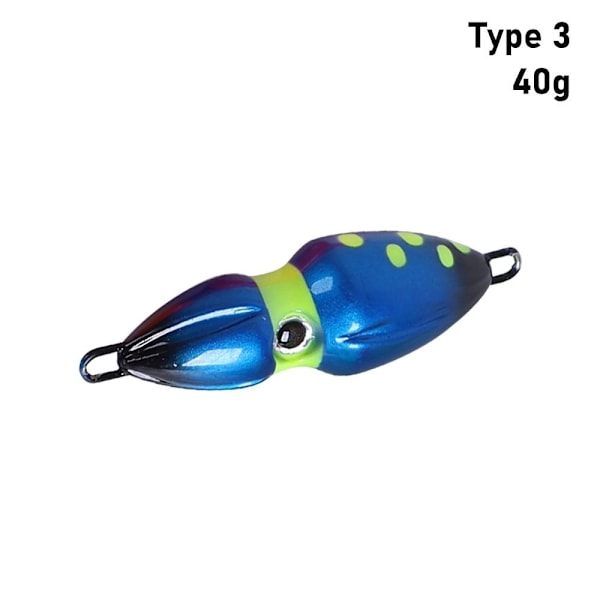 1 stk 3D fiskelokk hardt blekksprutagn 40G3 3 40g3