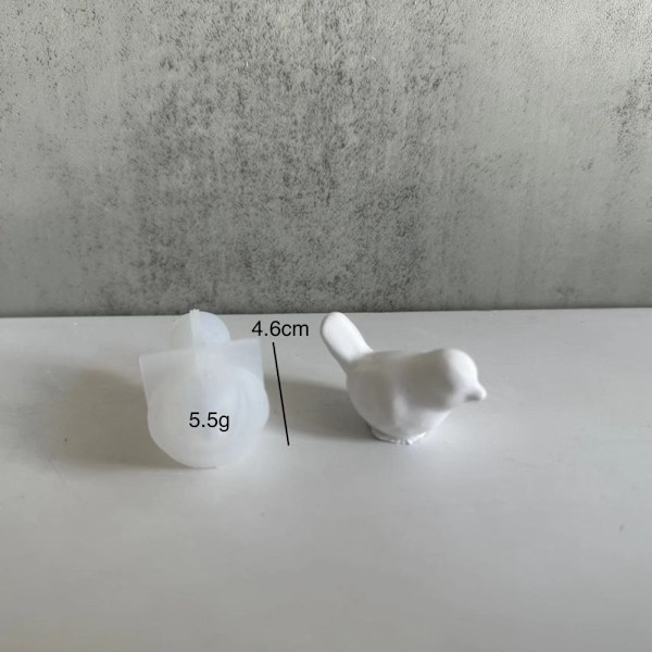 Silikoneform DIY stearinlys Gipsform BIRD A FUGL A Bird A