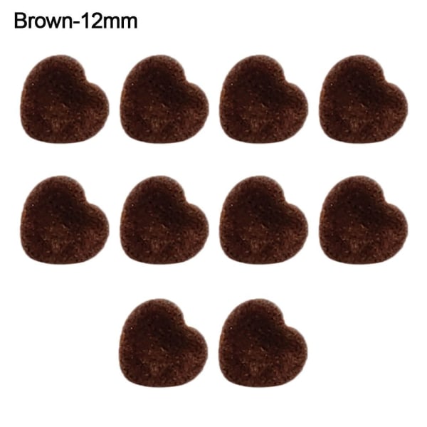 10st Triangle Nose Safety Delar BRUN 12MM Brown 12mm