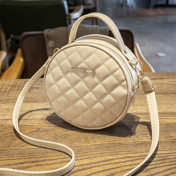 Lille rund taske Dame skuldertaske BEIGE beige