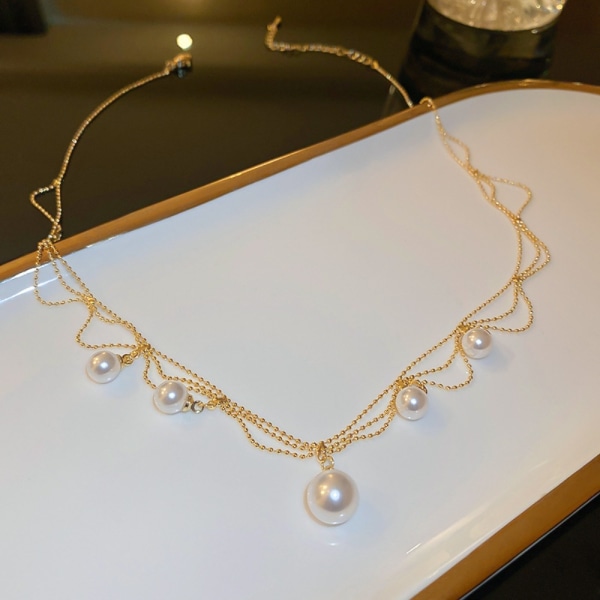 Luksus Pearl Dusk Charm Chain French Vintage Pearl Dusk