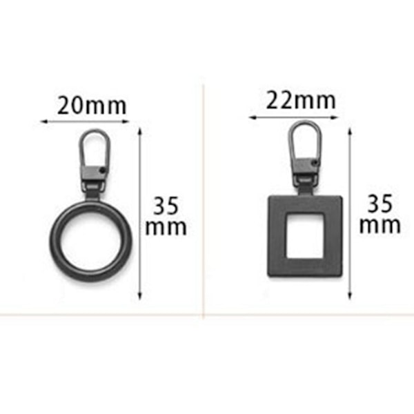 5 stk Bagasjeveskespenne Metall, avtakbar glidelås 4 4 4