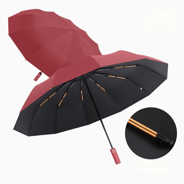 Automatisk paraply solskærm Paraply RØD red